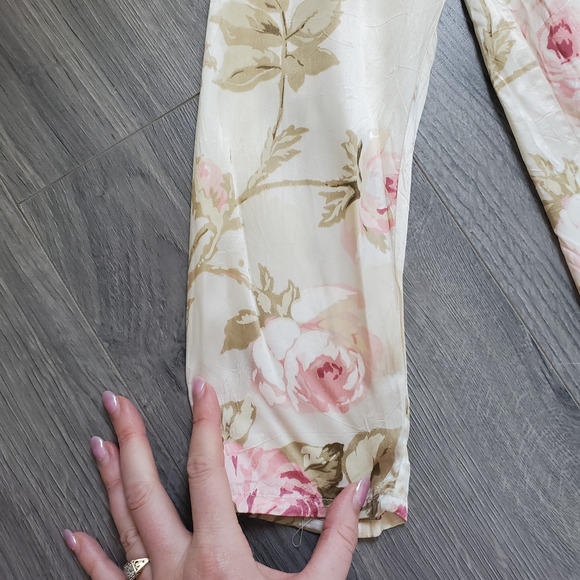 Gunne Sax Dress Large Prairie Satin Lace Collar Romantic Whimsy Cottagecore 70s - Picture 9 of 14